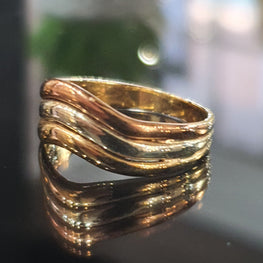 Tri Colour 9ct Gold Ring