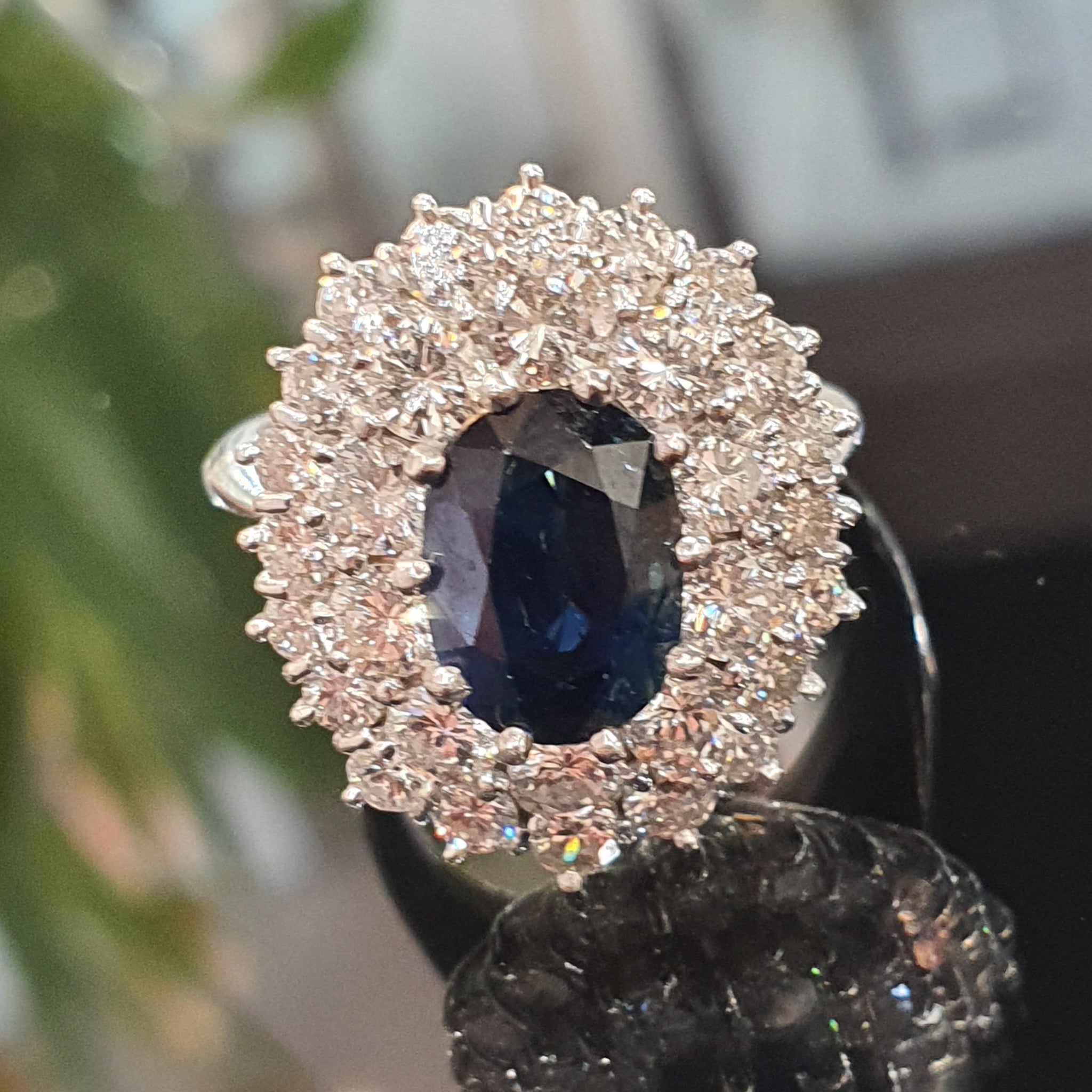 3ct Sapphire and Diamond Ring