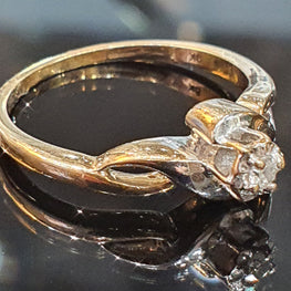 Two Stone Diamond Ring set in 18ct Gold