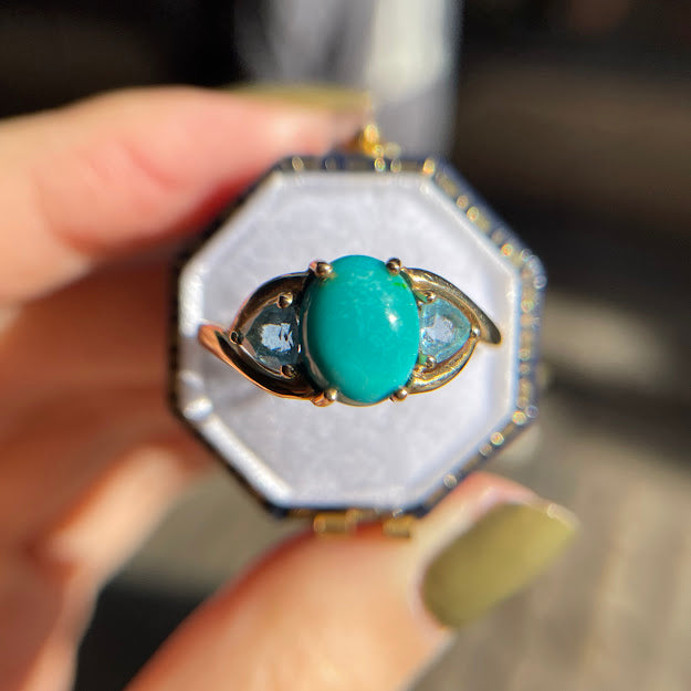 Turquoise and Aquamarine Ring