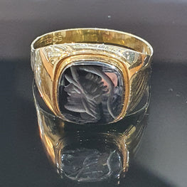 14ct Roman Hematite Ring