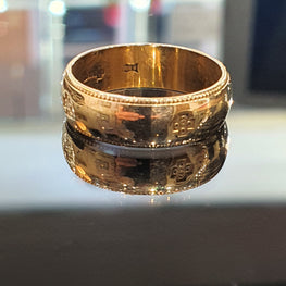 9ct Yellow Gold Detailed Band
