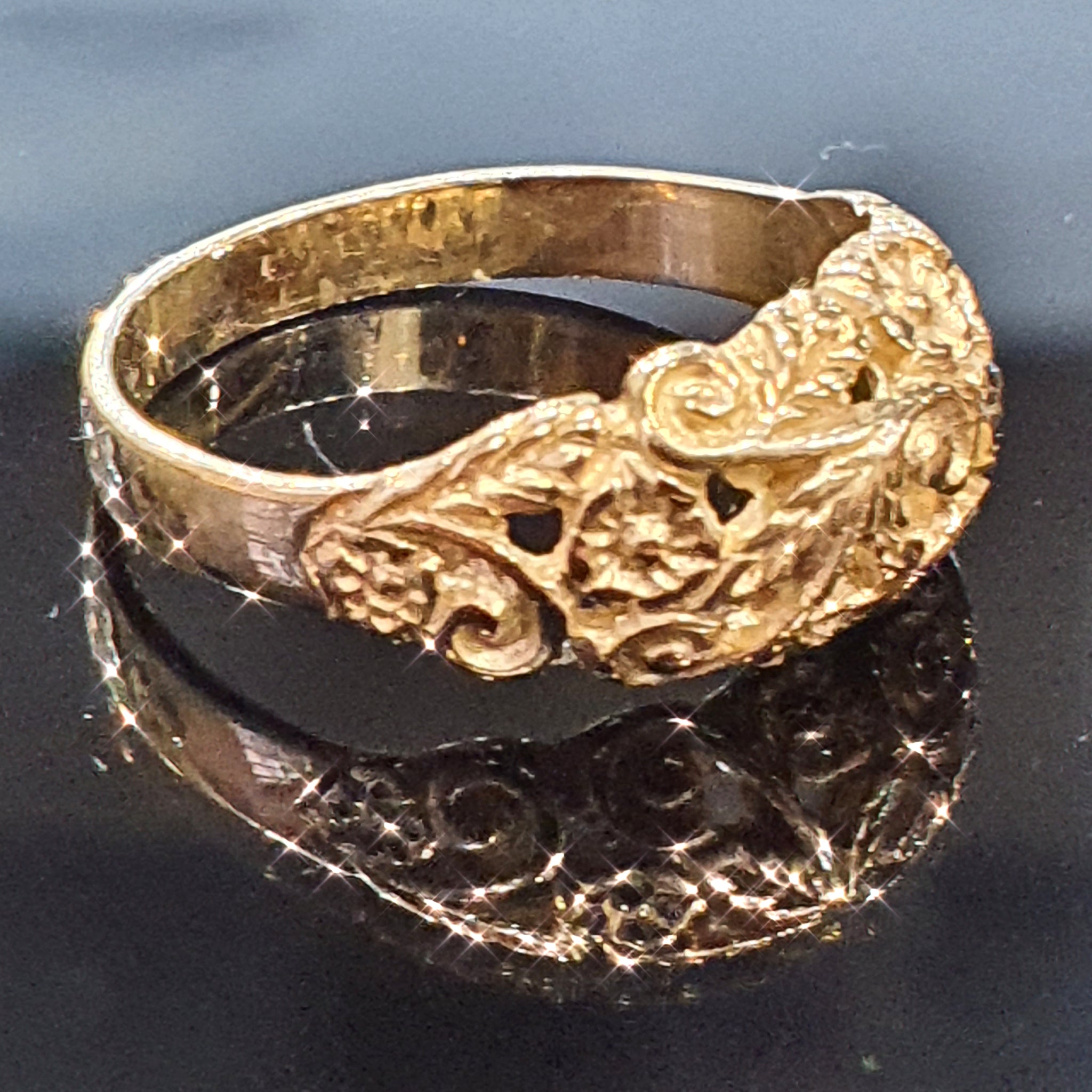 Foral Design 9ct Yellow Gold Ring